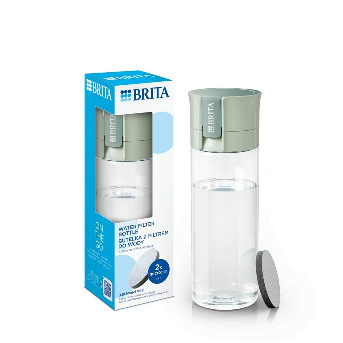 Fles met Filter Brita 1052263 Groen 600 ml