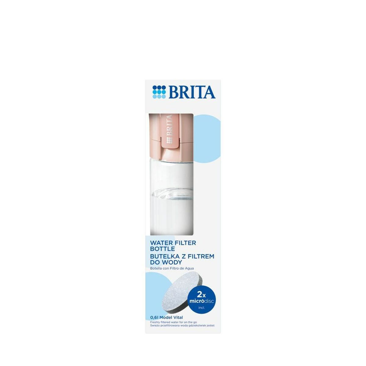 Fles met Filter Brita Vital Perzik 600 ml