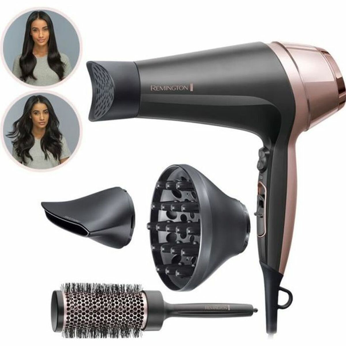 Sèche-cheveux Remington D5706 2200 W Noir Rose Monochrome 2200 W (2 Unités)