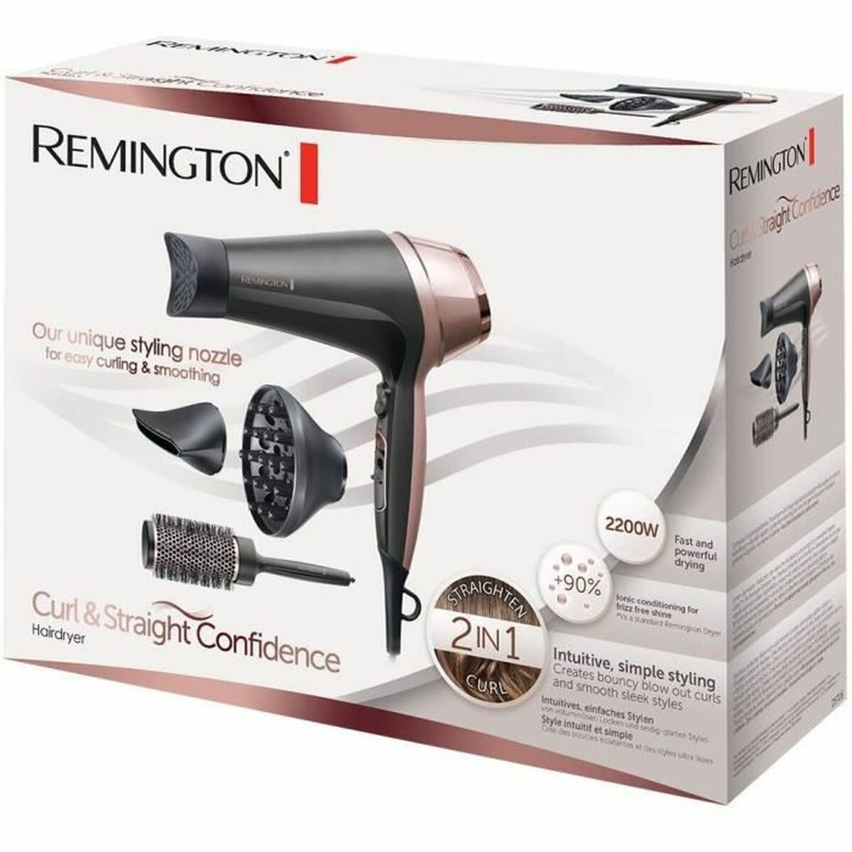 Föhn Remington D5706 2200 W Zwart Roze Monochrome 2200 W (2 Stuks)