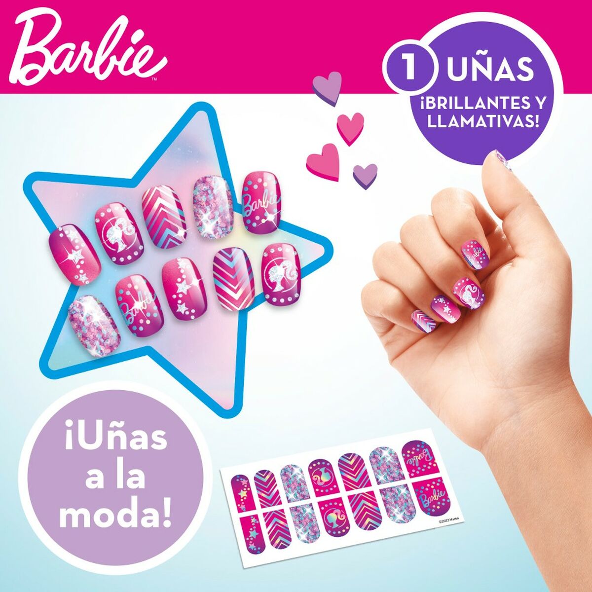 Schoonheidsset Barbie Sparkling 2 x 13 x 2 cm 3 in 1