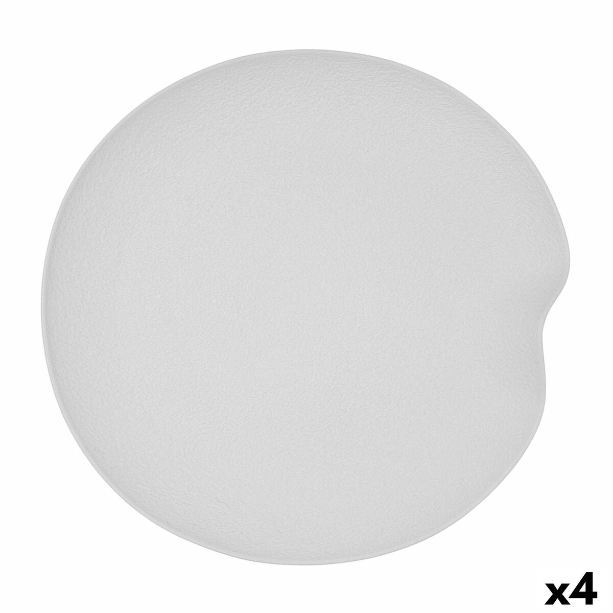 Plateau apéritif Bidasoa Fosil Blanc Céramique Alumine 31,4 x 31,2 x 4 cm (4 Unités)