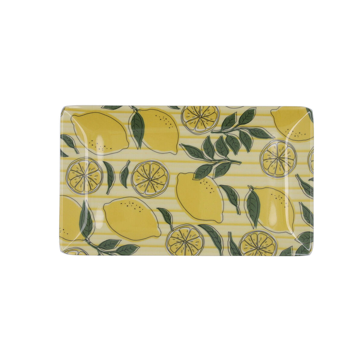 Plateau apéritif Quid Sicilia Multicouleur Bioplastique Citron 25 x 15 x 2 cm (12 Unités)