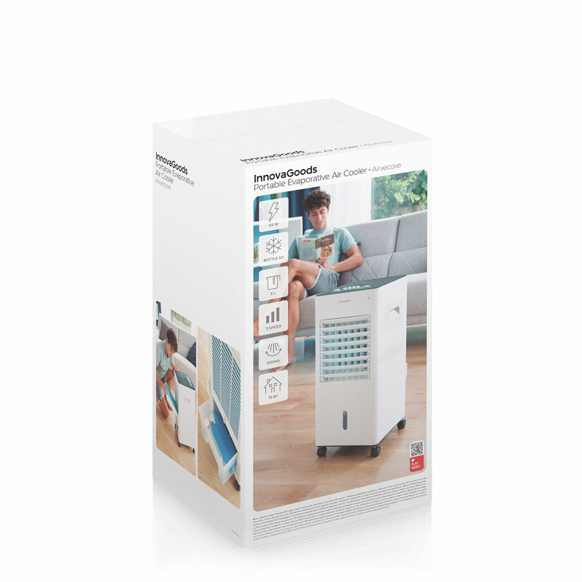 Multifunctionele draagbare verdampende airconditioner Airvecove InnovaGoods 5 L 65 W