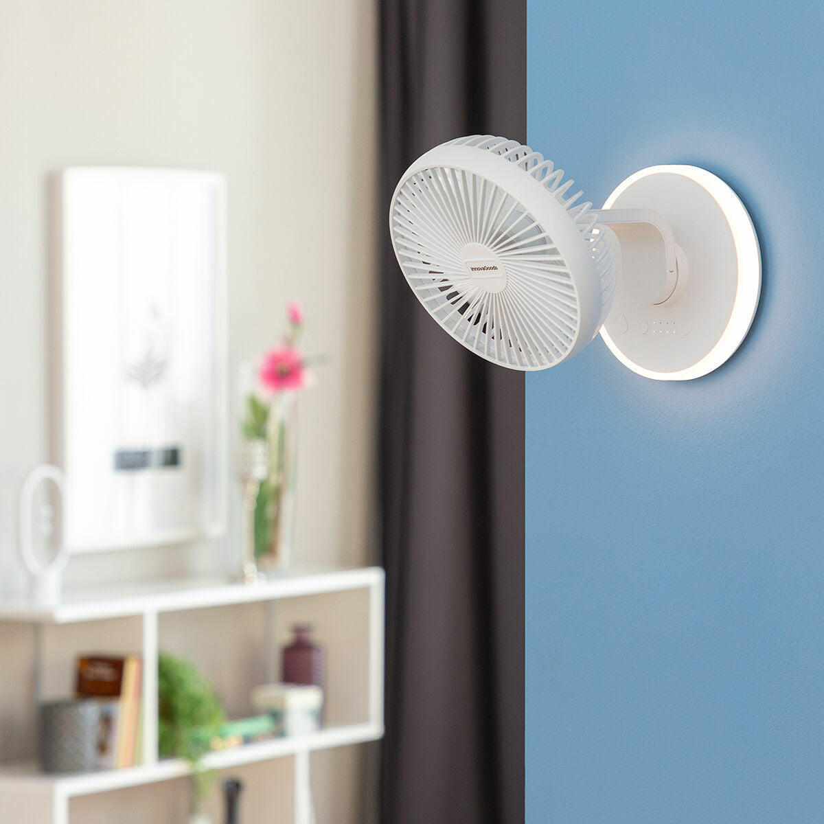 Oplaadbare bureauventilator met ledverlichting FanLed InnovaGoods Ø6,6'' 4000 mAh