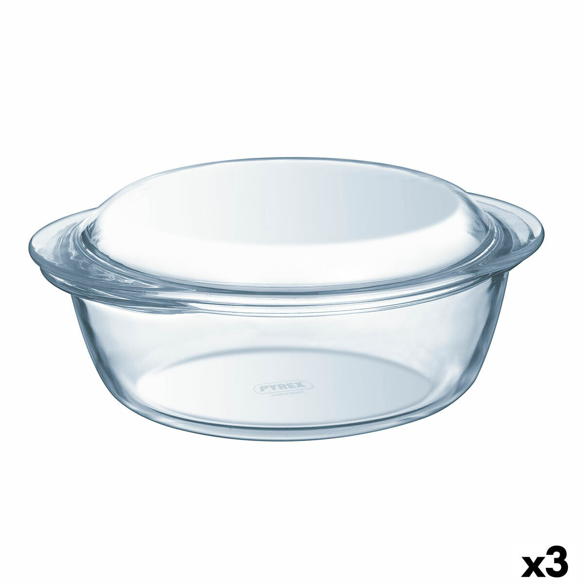 Kookpot met Deksel Pyrex Essentials Transparant 1,4 L (3 Stuks)