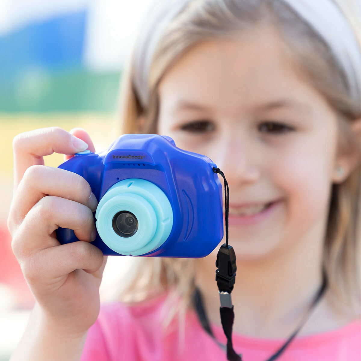 Oplaadbare digitale camera voor kinderen met spelletjes Kiddak InnovaGoods