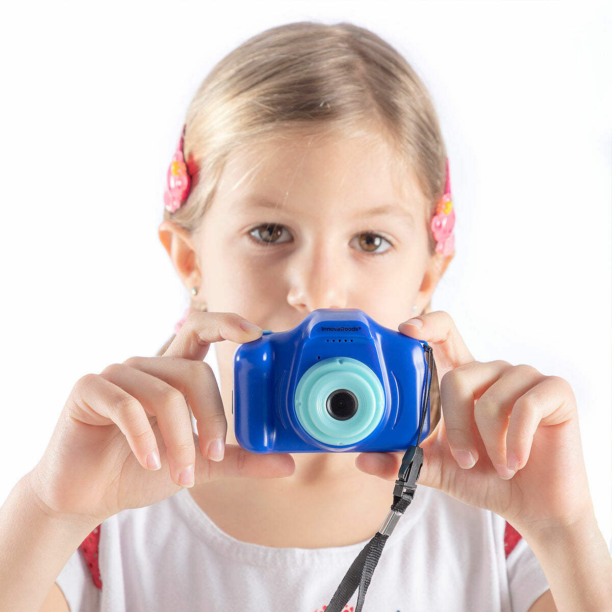 Oplaadbare digitale camera voor kinderen met spelletjes Kiddak InnovaGoods