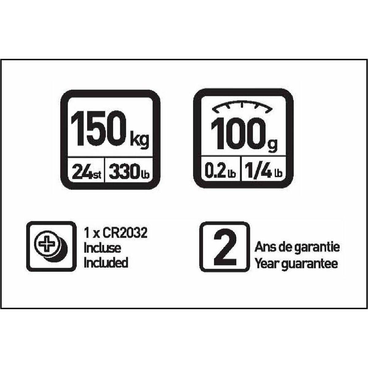 Digitale Personenweegschaal Terraillon TP1000 Glas 150 kg