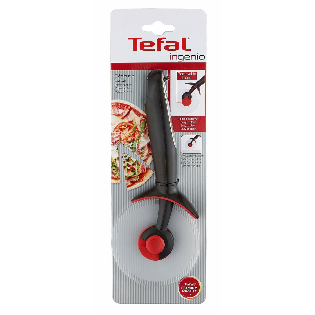 Pizzasnijder Tefal Ingenio K2071114 Rojo/Blanco Staal Plastic