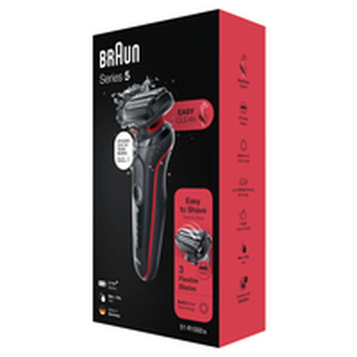 Manual shaving razor Braun 51-B1000s Red