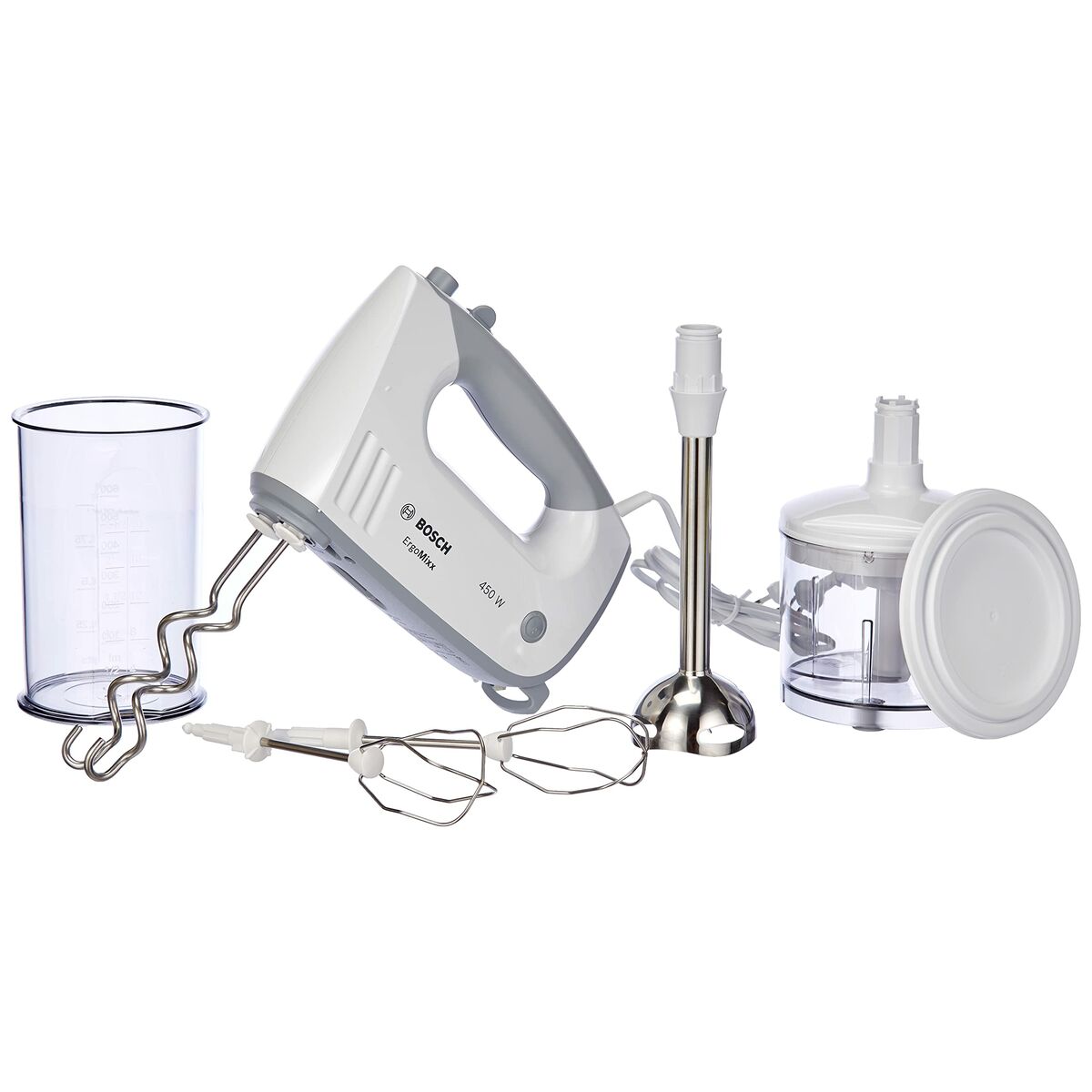 Hand-held Blender BOSCH MFQ36480 White Grey 450 W