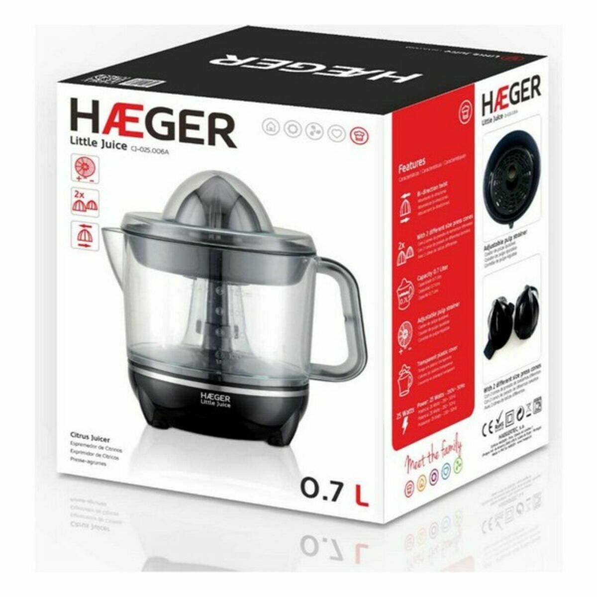 Elektrische juicer Haeger CJ-025.006A 25 W