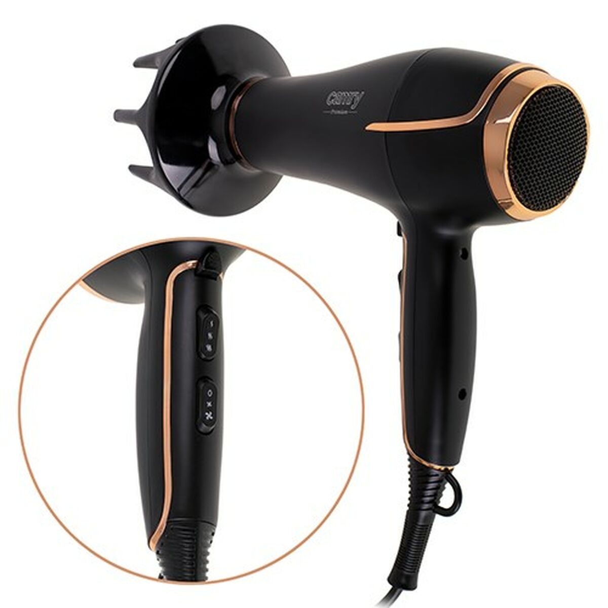 Sèche-cheveux Adler CR 2255 Noir Or 2000 W