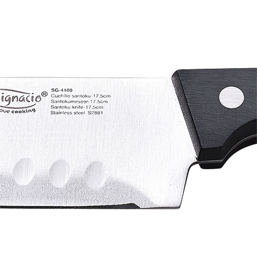 Couteau Santoku San Ignacio Expert Acier inoxydable Satiné ABS (17,5 cm)