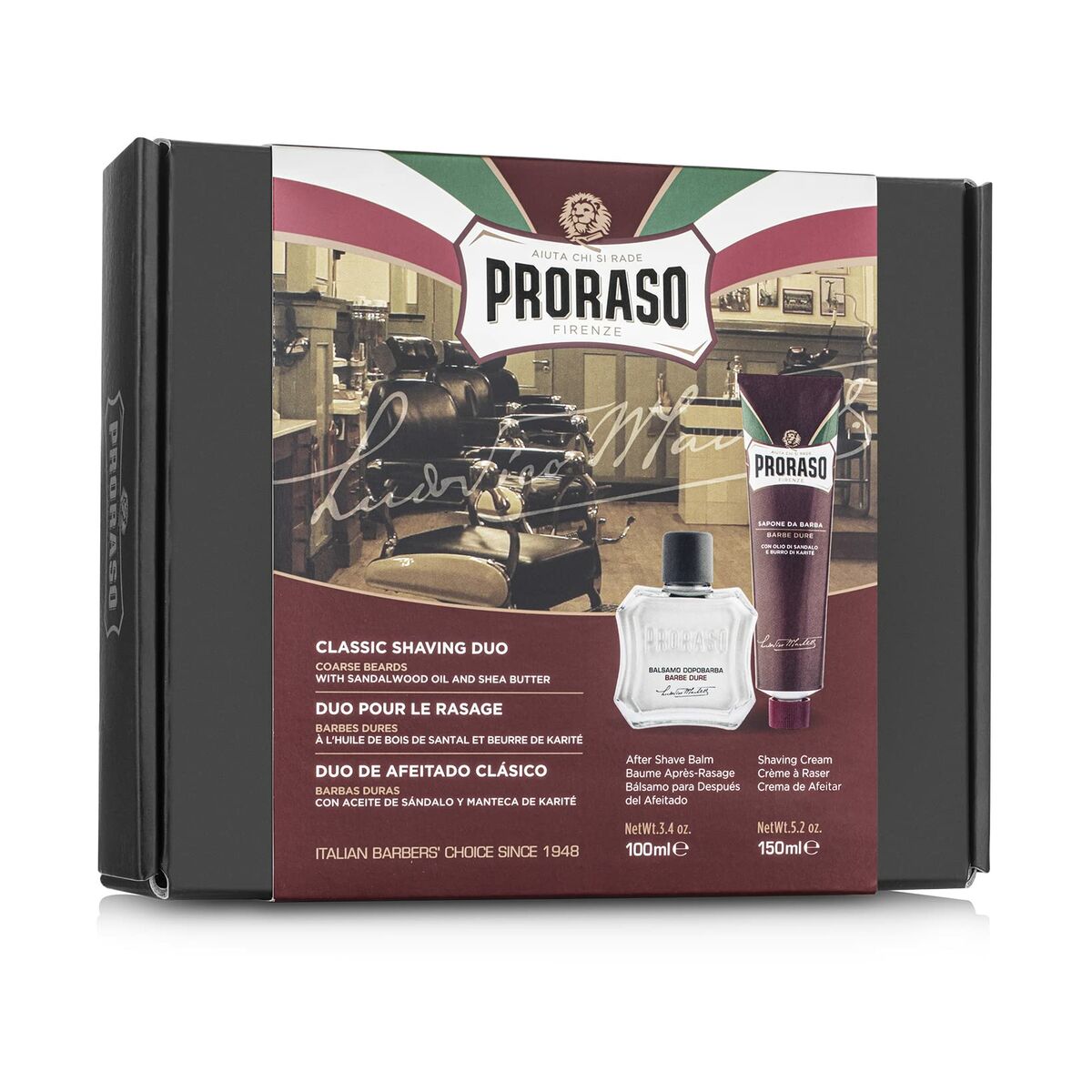 Set de rasage Proraso Barbe Dure 2 Pièces