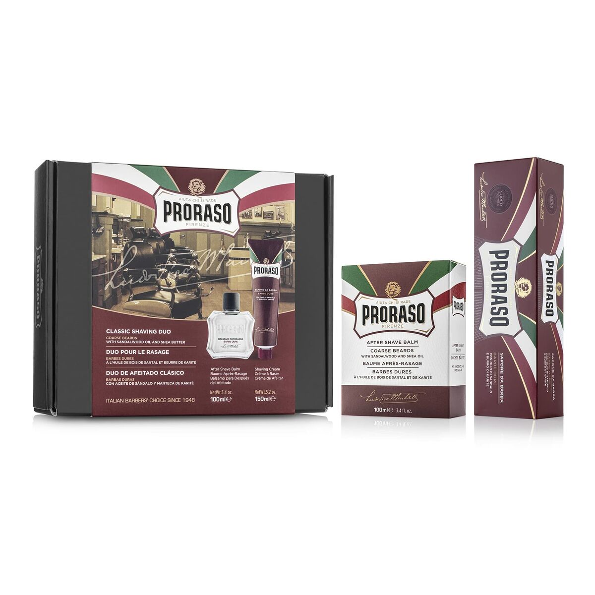 Scheerset Proraso Barbe Dure 2 Onderdelen