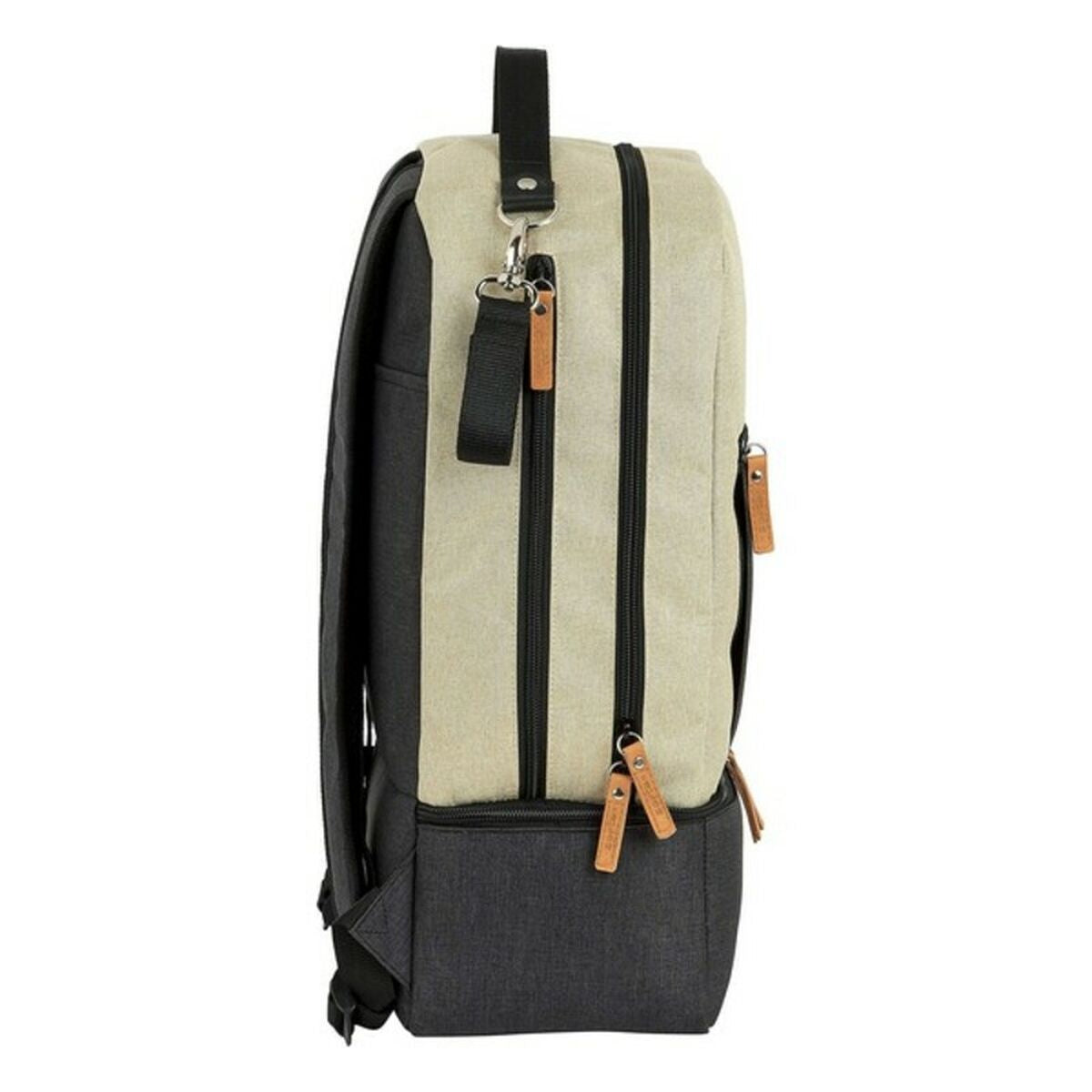 Sporttas met Schoenenhouder Safta M883 Beige Donker grijs 15 L