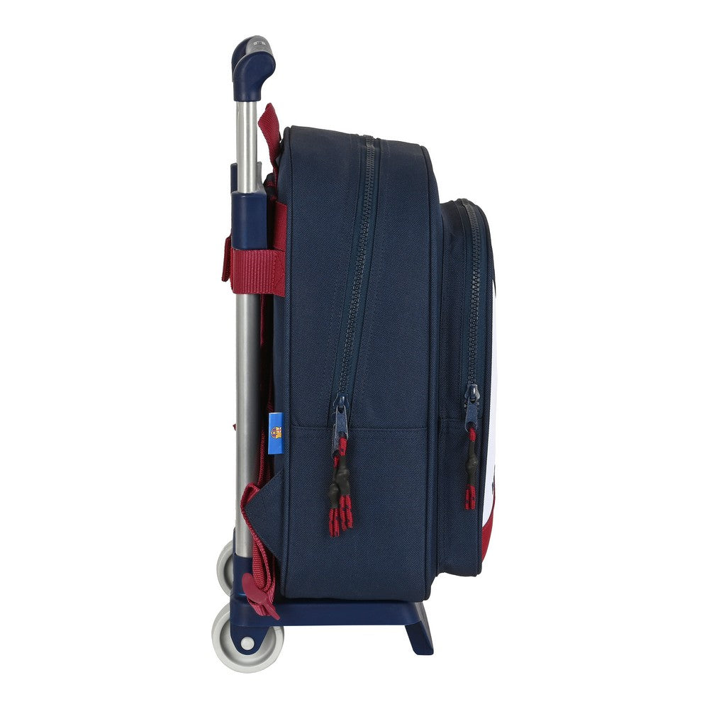 School Rucksack with Wheels F.C. Barcelona Corporativa Blue Maroon (27 x 33 x 10 cm)