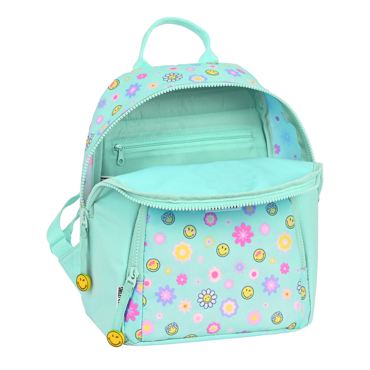 Sac à dos enfant Smiley Summer fun Mini Turquoise (25 x 30 x 13 cm)