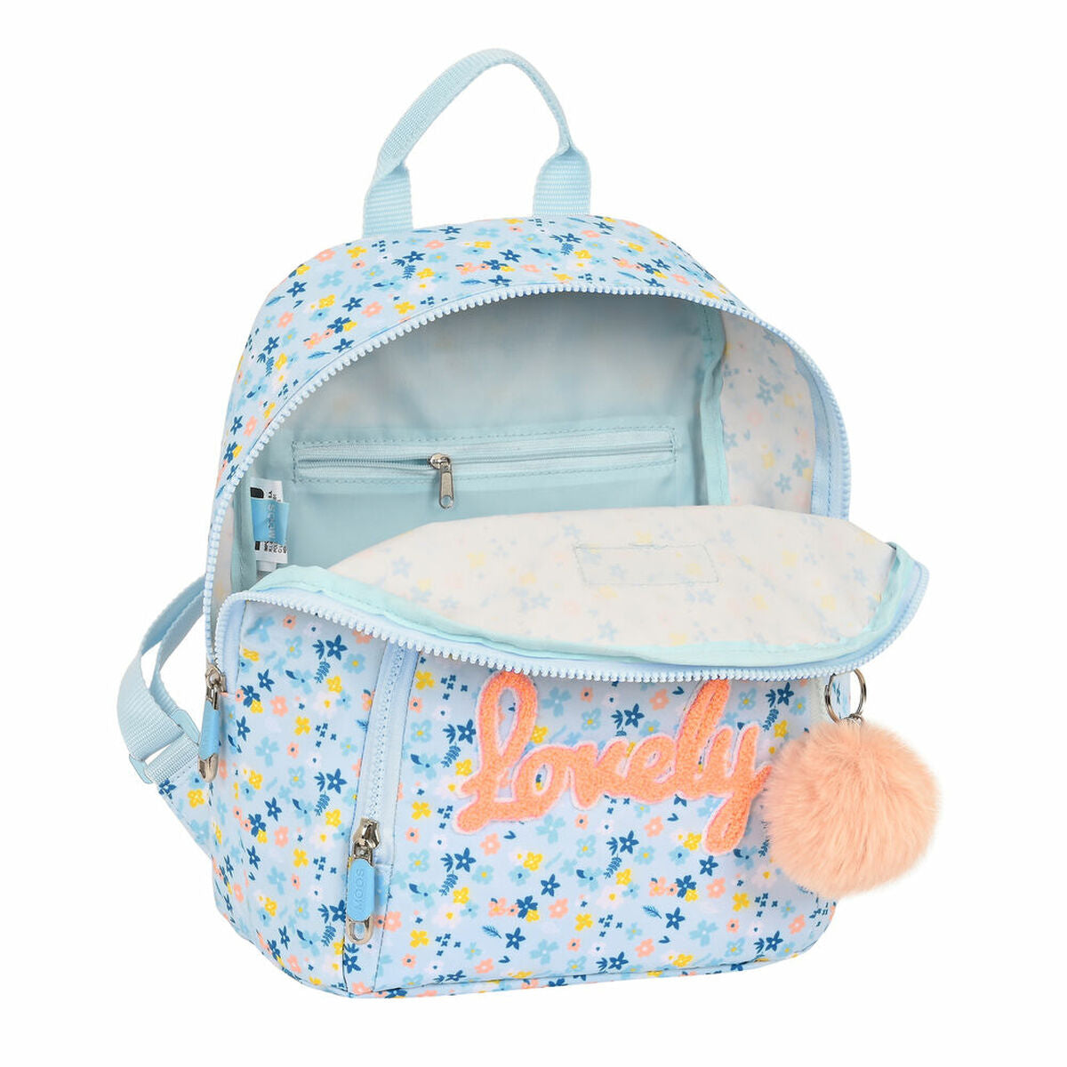 Sac à dos enfant Moos Lovely Mini Bleu clair (25 x 30 x 13 cm)