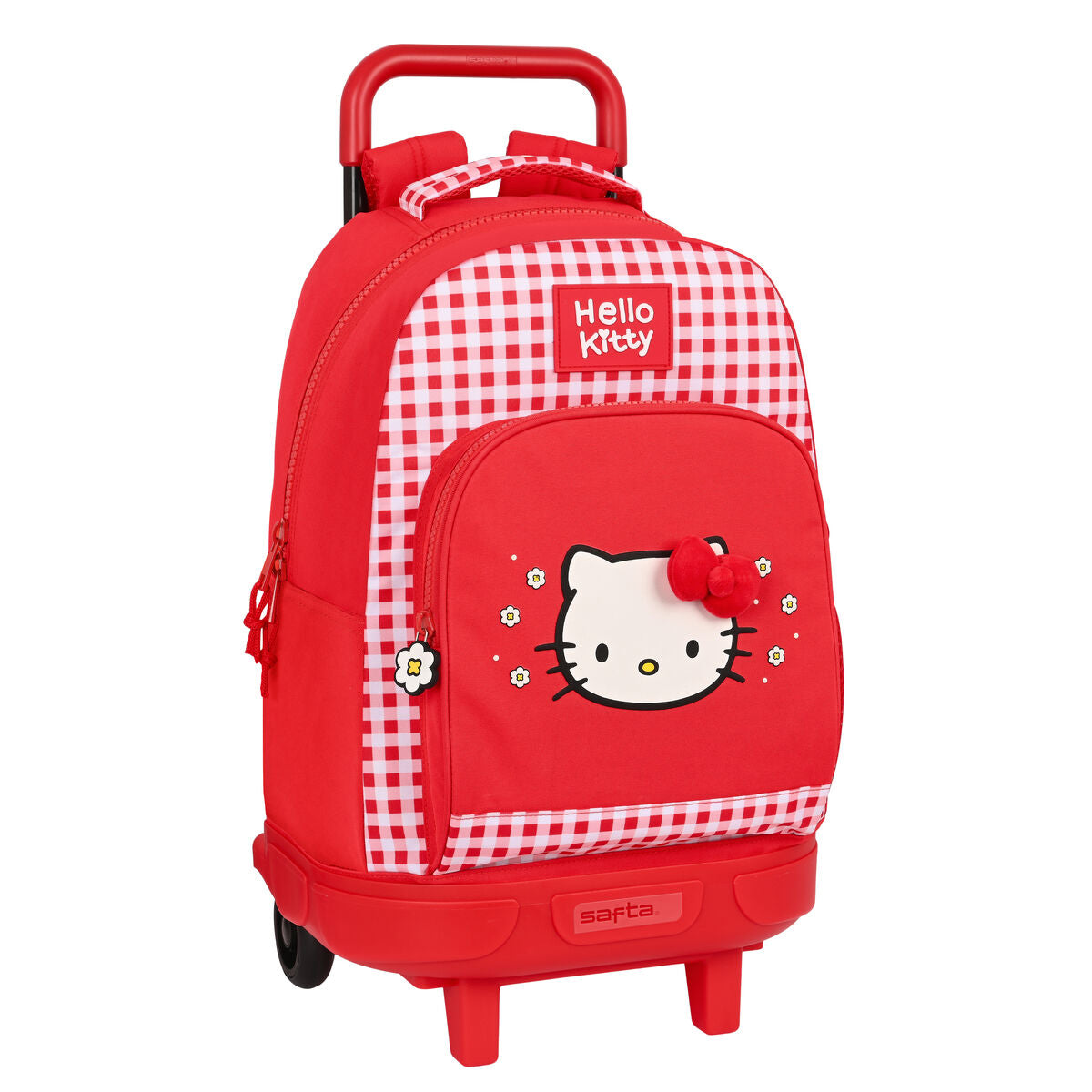 Schoolrugzak met Wielen Hello Kitty Spring Rood (33 x 45 x 22 cm)