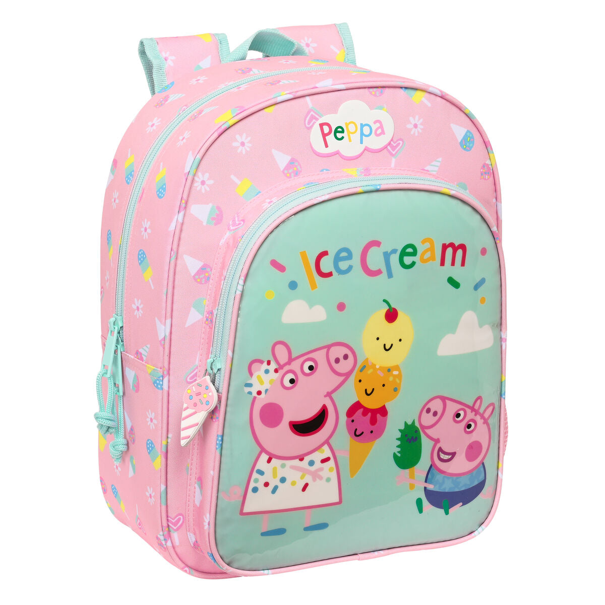 Schoolrugzak Peppa Pig Ice cream Roze Munt 26 x 34 x 11 cm