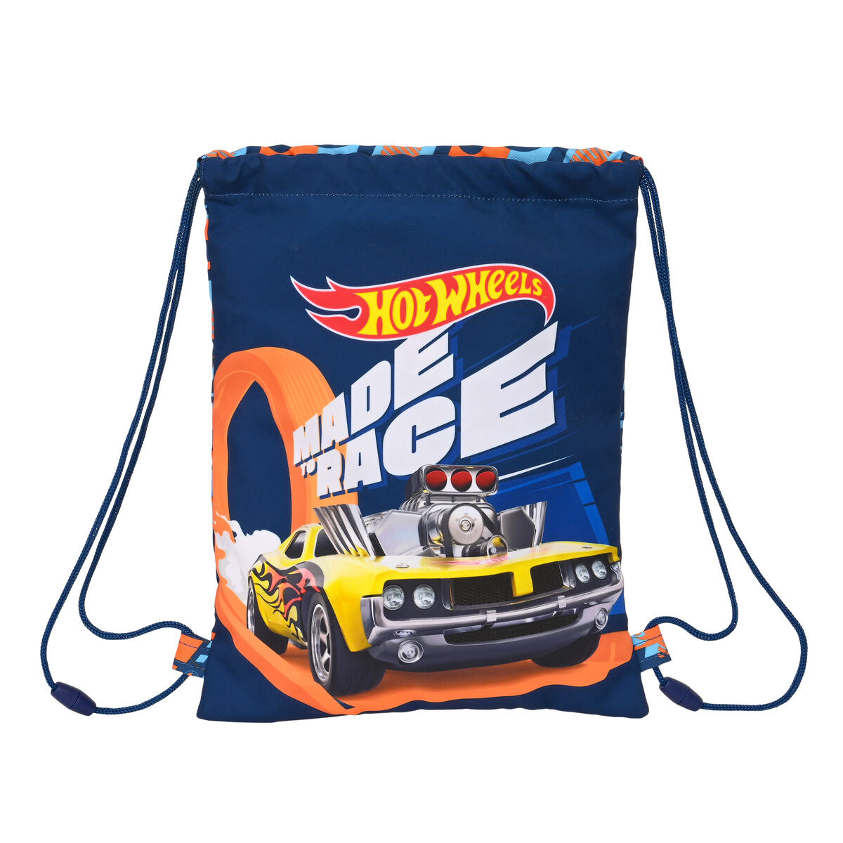 Rugtas met Koordjes Hot Wheels Speed club Oranje (26 x 34 x 1 cm)