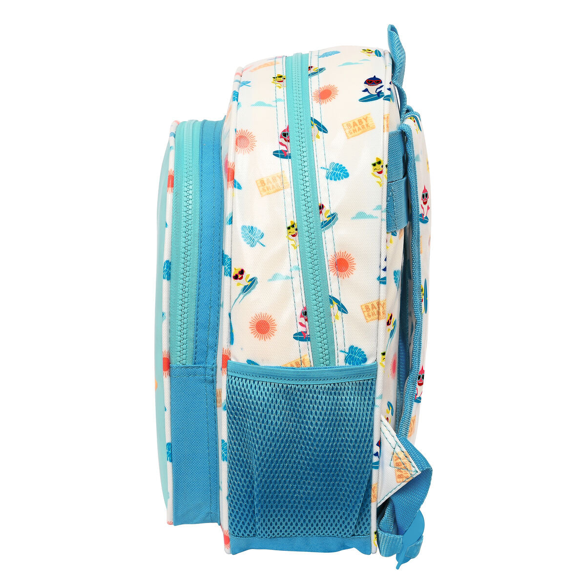 Cartable Baby Shark Surfing Bleu Blanc 27 x 33 x 10 cm