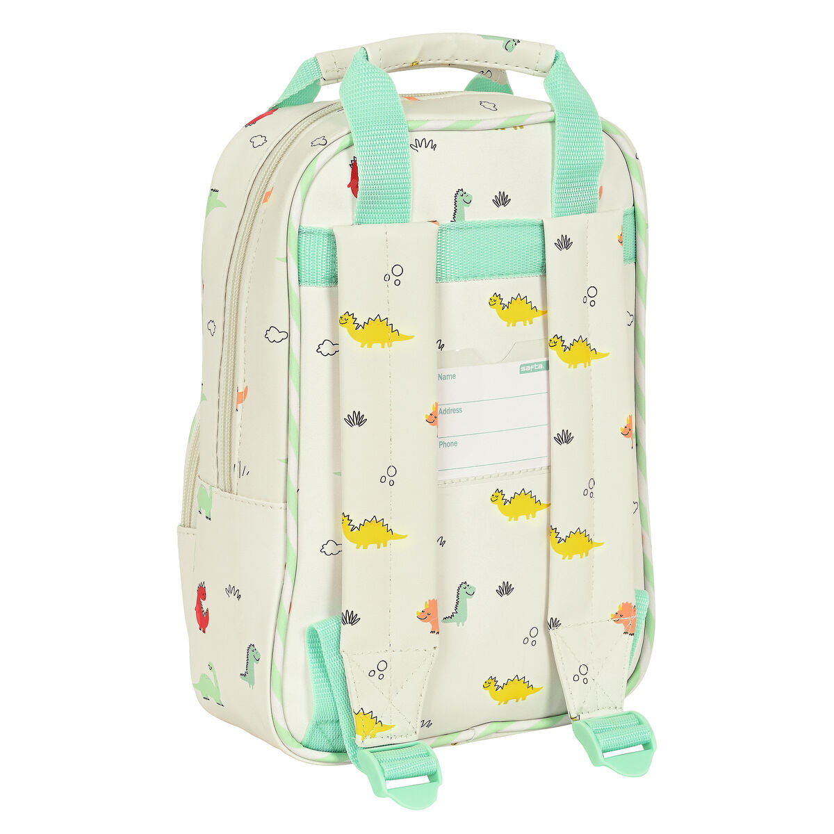 Cartable Safta Dinos 20 x 28 x 8 cm Crème