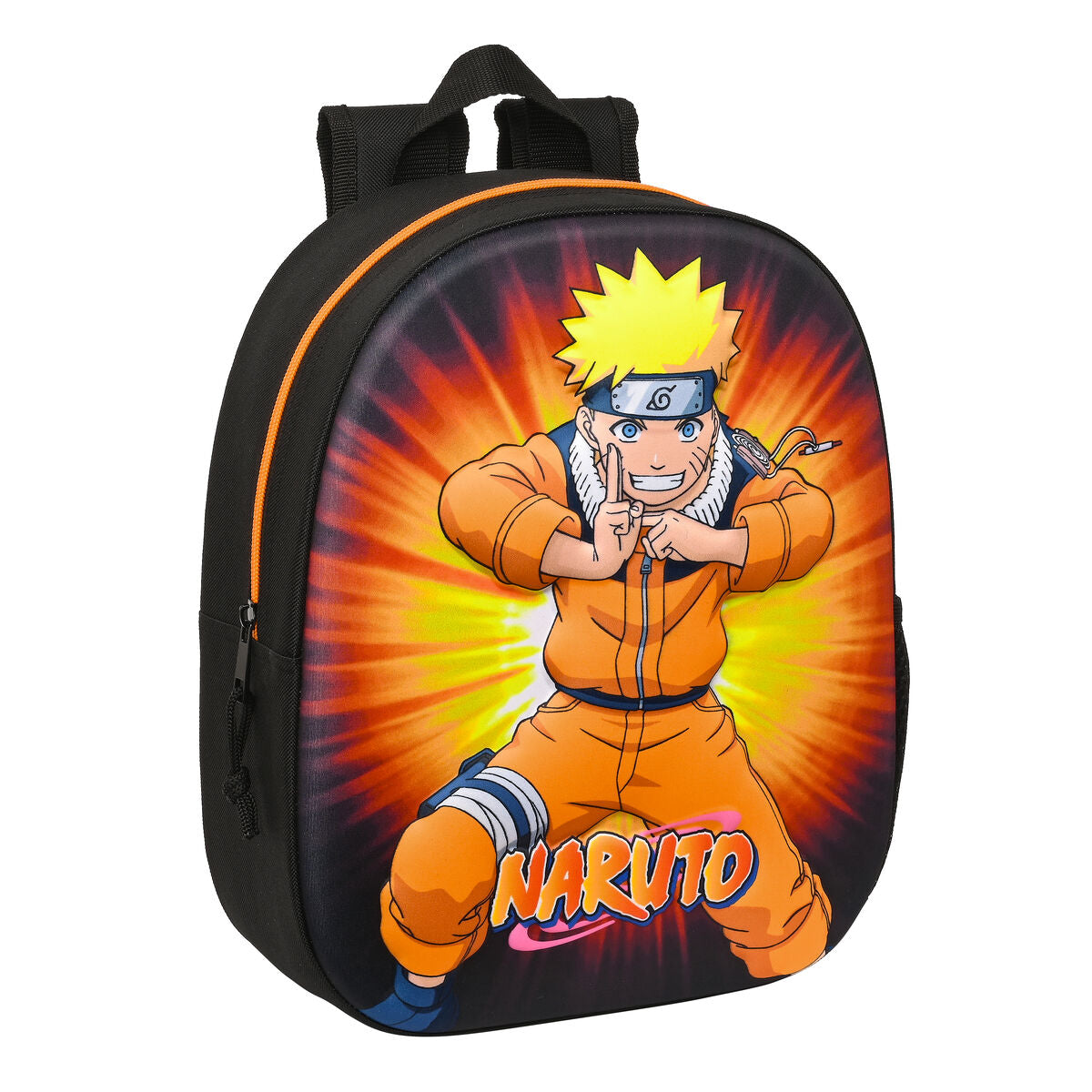 3D-schoolrugzak Naruto Zwart Oranje 27 x 33 x 10 cm