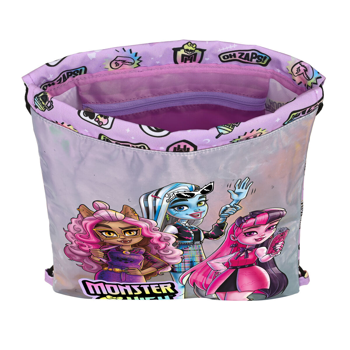 Sac à dos serré par des ficelles Monster High Best boos Lila