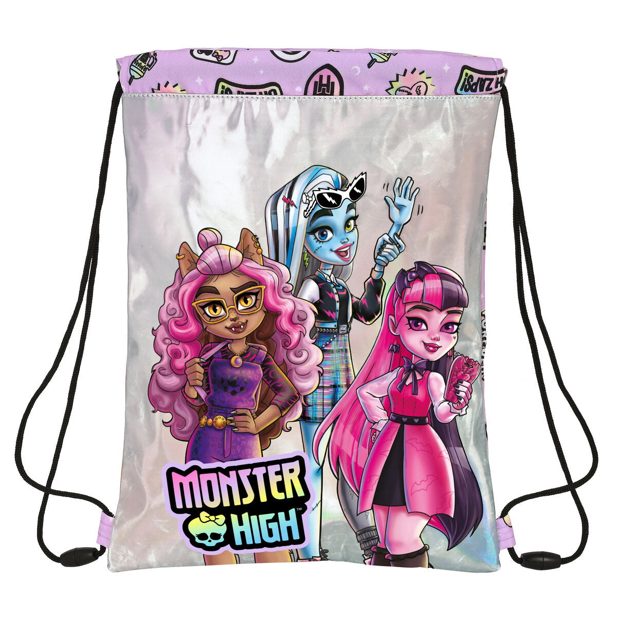 Sac à dos serré par des ficelles Monster High Best boos Lila