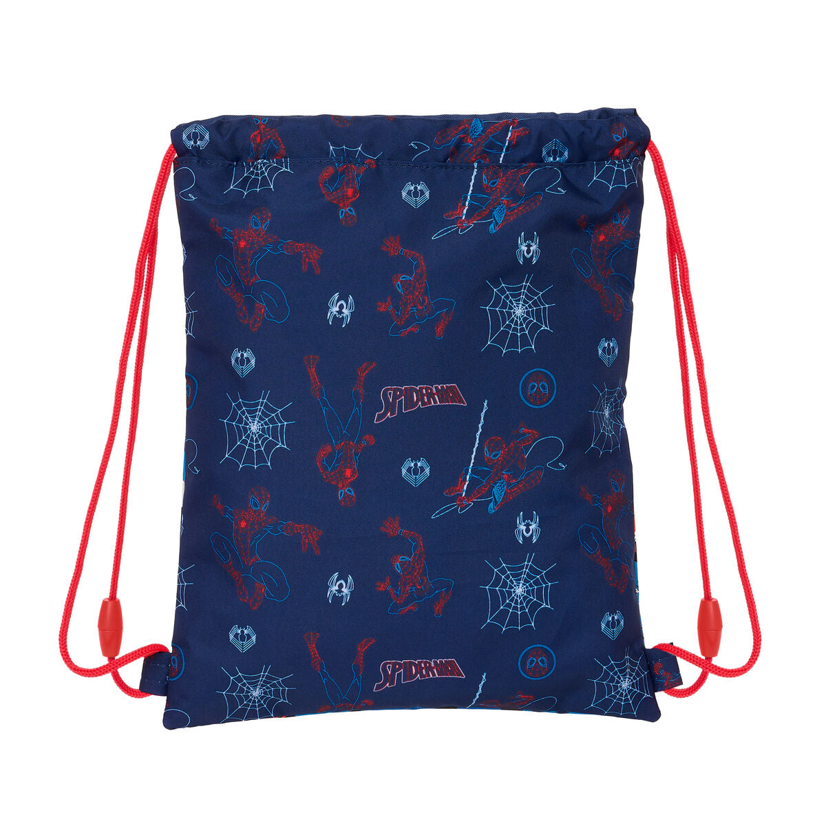 Sac à dos serré par des ficelles Spider-Man Neon Blue marine 26 x 34 x 1 cm