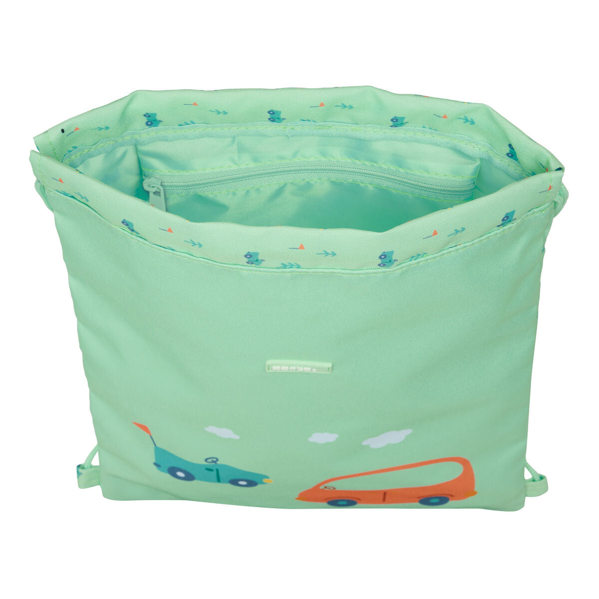 Rugtas met Koordjes Safta Coches Groen 26 x 34 x 1 cm