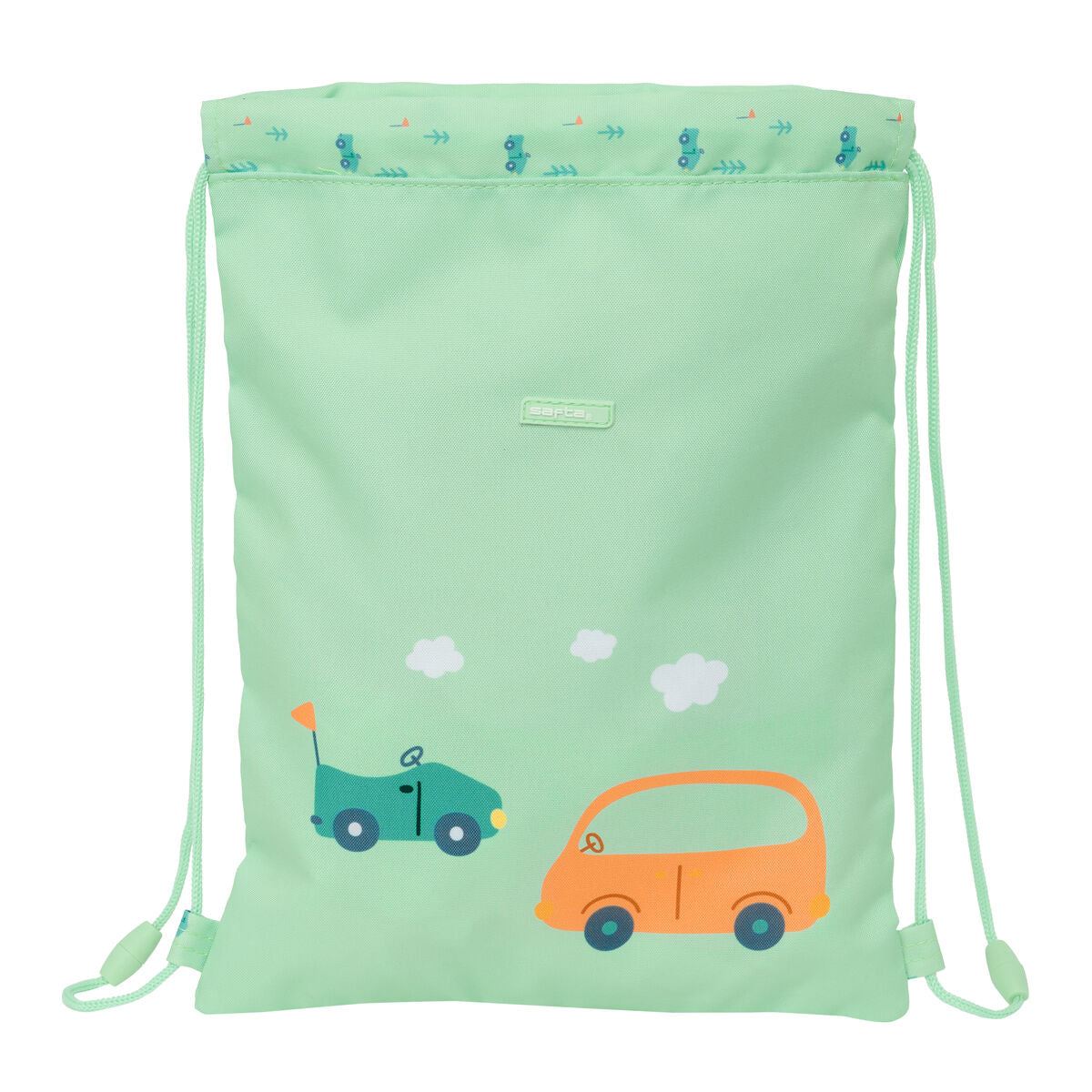 Rugtas met Koordjes Safta Coches Groen 26 x 34 x 1 cm