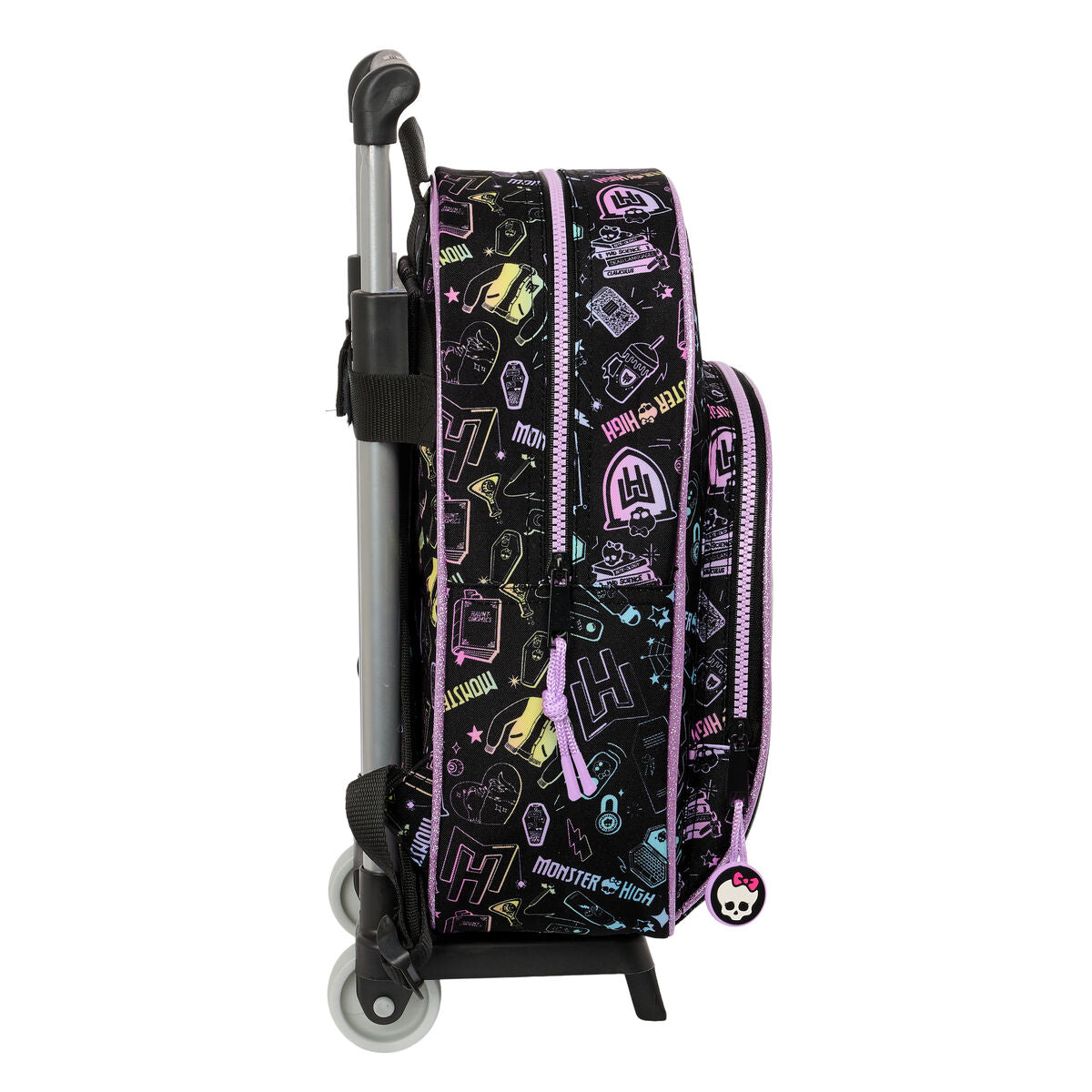 Cartable à roulettes Monster High Noir 28 x 34 x 10 cm