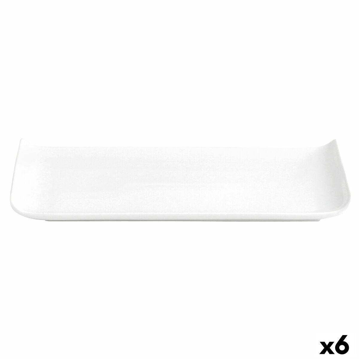 Plate Quid Chef Baguette Ceramic White (25 x 12 cm) (Pack 6x)