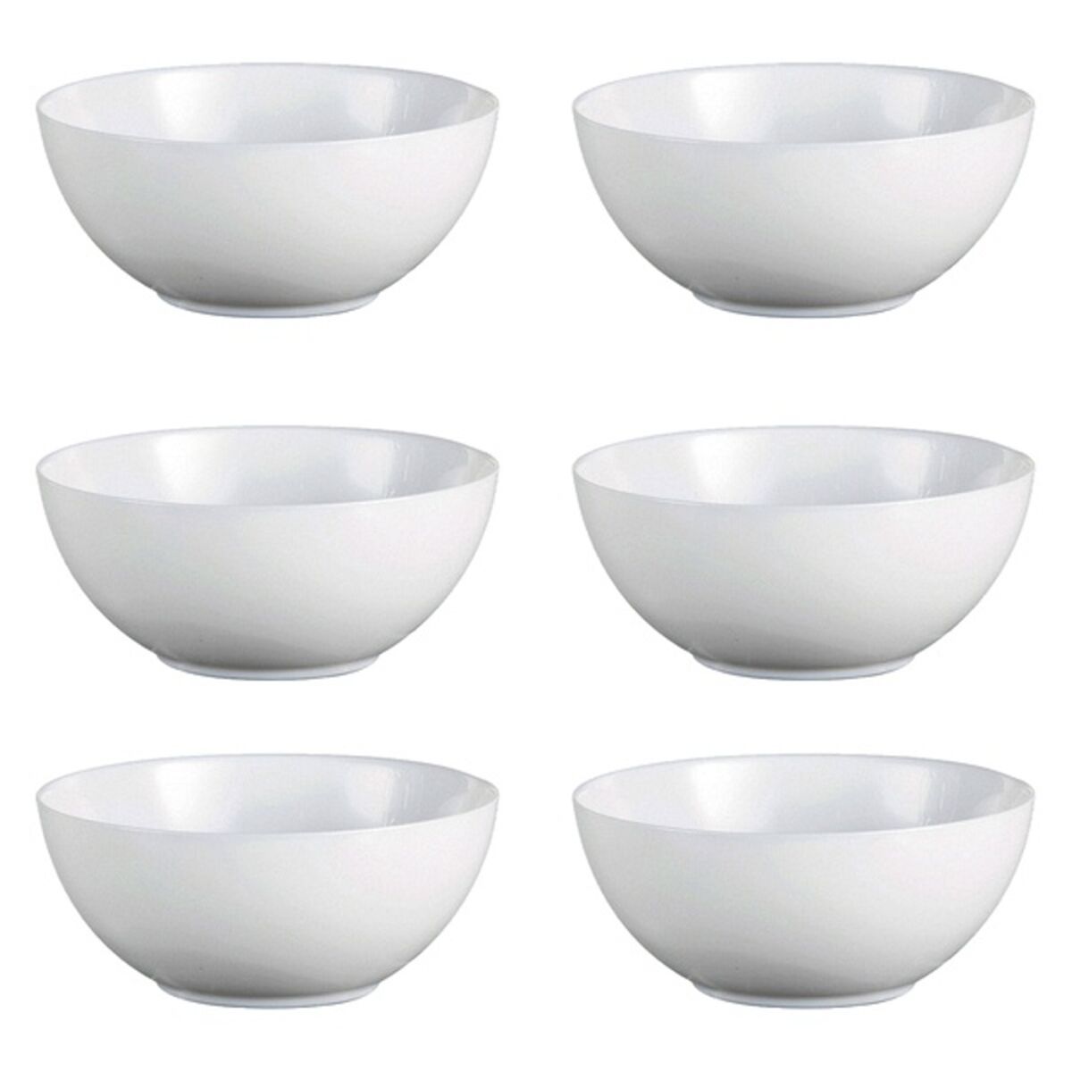 Set of bowls Luminarc Diwali White Glass (18 cm) (6 pcs)