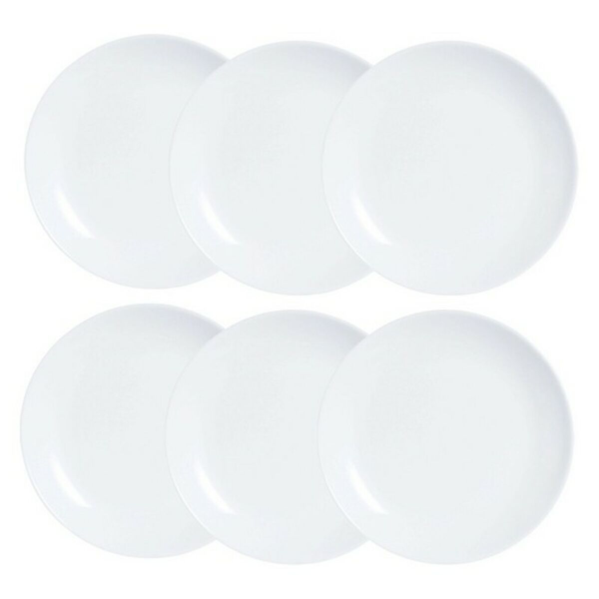 Service de vaisselle Luminarc Diwali 6 pcs Blanc verre 19 cm