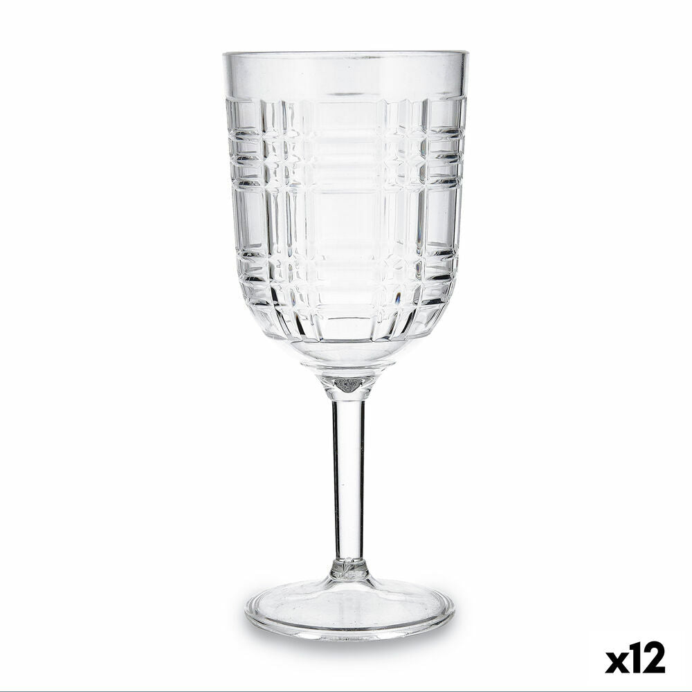 verre de vin Quid Viba Transparent Plastique 420 ml (12 Unités) (Pack 12x)