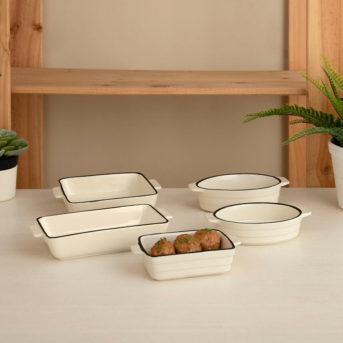 Casserole Quid Cocco Ovale Céramique Blanc (19 x 10,5 x 5 cm) (Pack 12x)