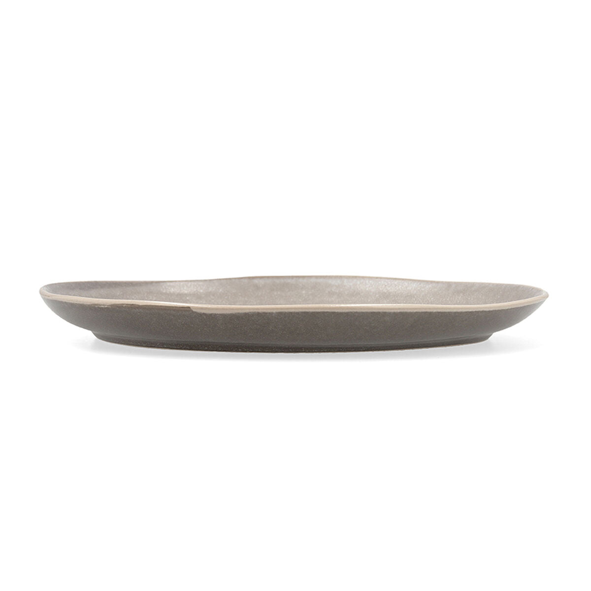 Assiette plate Bidasoa Gio Irrégulier Gris Céramique 26,5 cm (4 Unités)