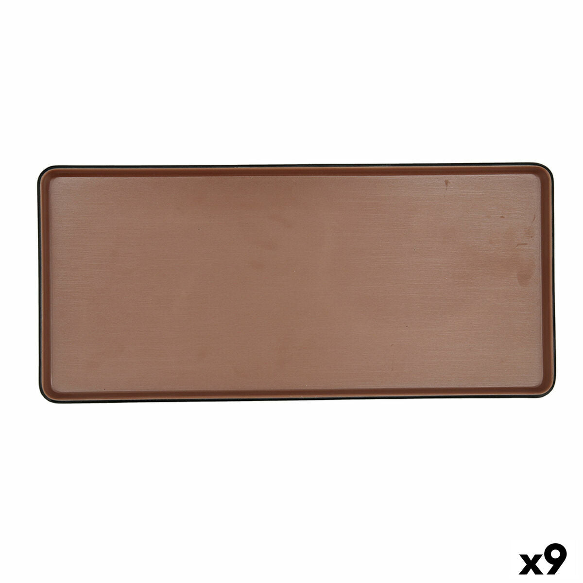 Plateau apéritif Bidasoa Gio Marron Plastique 31,5 x 14,5 cm (9 Unités)