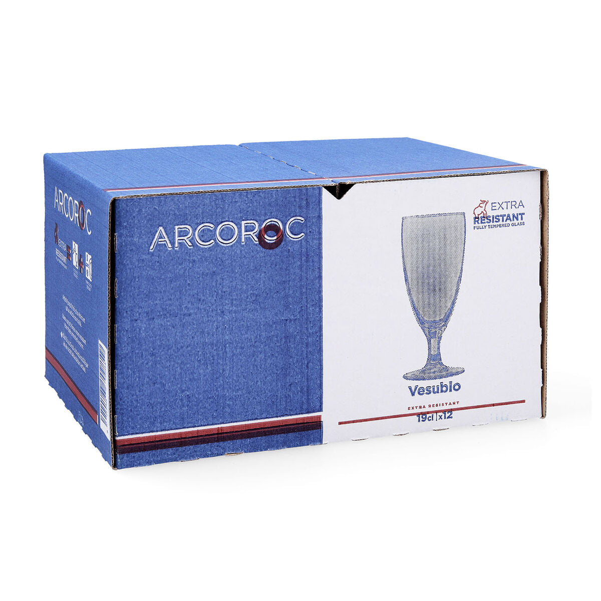 Set of cups Arcoroc Vesubio Transparent Juice 12 Units Glass 190 ml