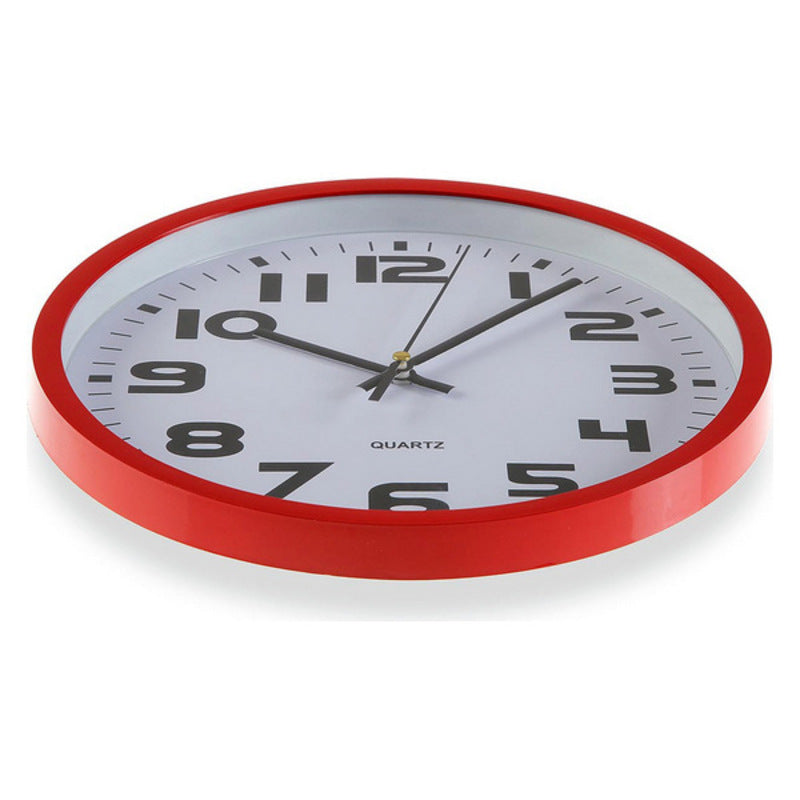 Horloge Murale Versa Rouge Plastique 3,8 x 25 x 25 cm