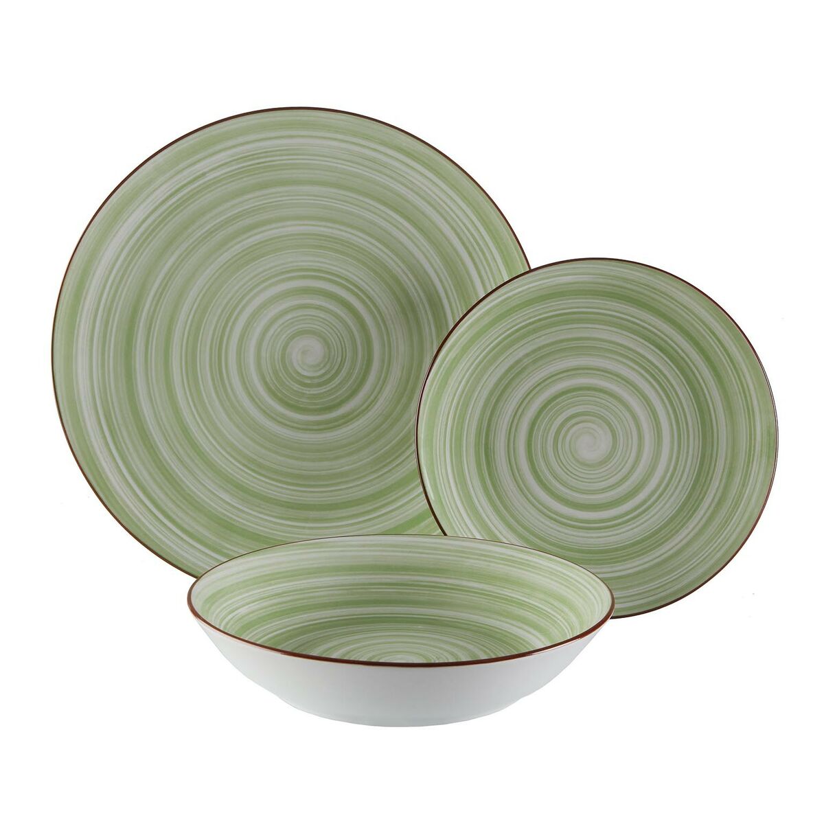 Tableware Versa Artesia Green Porcelain 18 Pieces