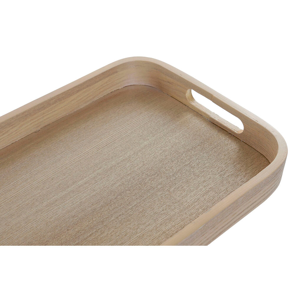 Snack tray DKD Home Decor Natural Scandinavian 40 x 30 x 5,5 cm (2 Units)