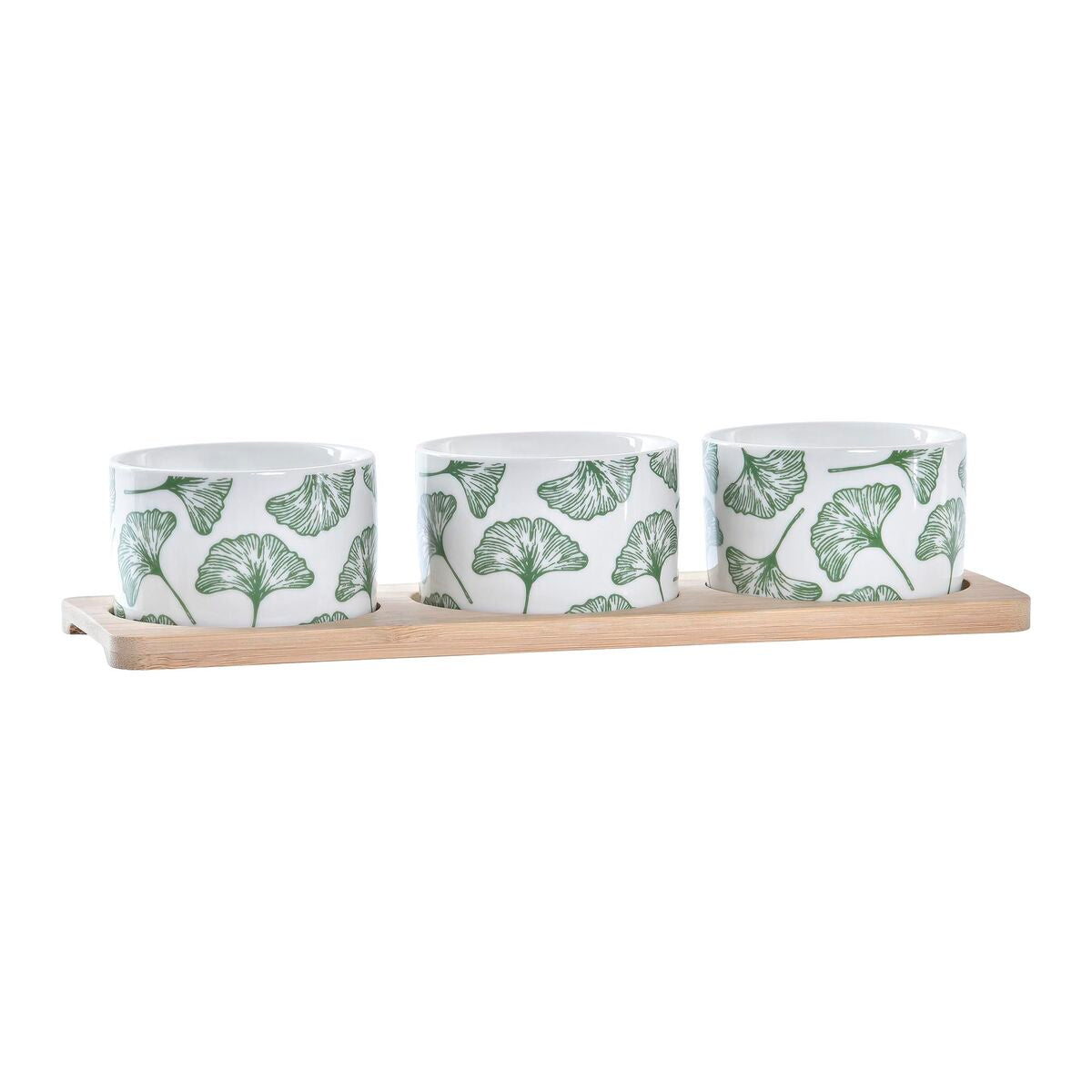 Ensemble à apértif DKD Home Decor Bambou Grès Volets 3 Pièces 4 Pièces 28 x 9,7 x 1,5 cm