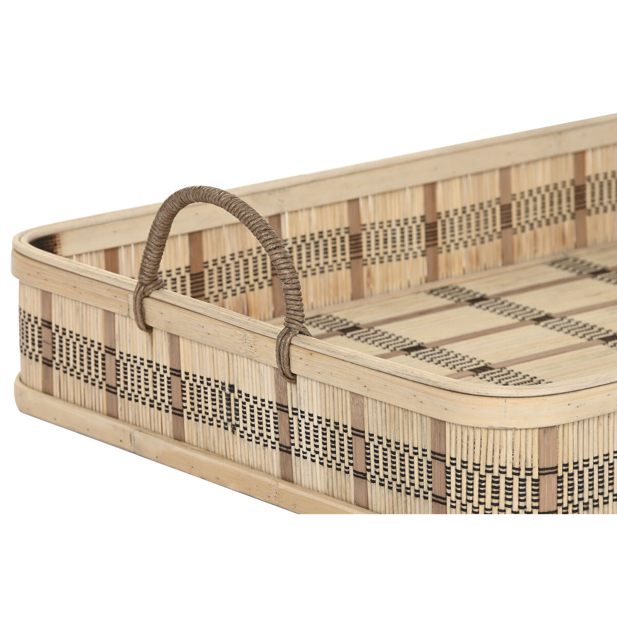 Set van trays DKD Home Decor Natuurlijk Lichtbruin Stads (54 x 43 x 9 cm) (3 Stuks)